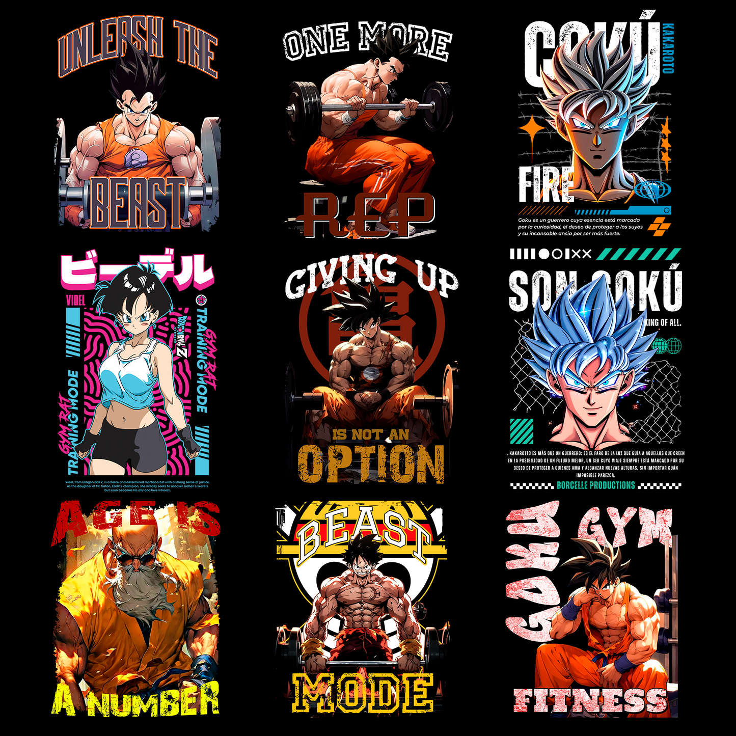 GYM PACK DISEÑOS PARA DTF PNG SIN FONDO