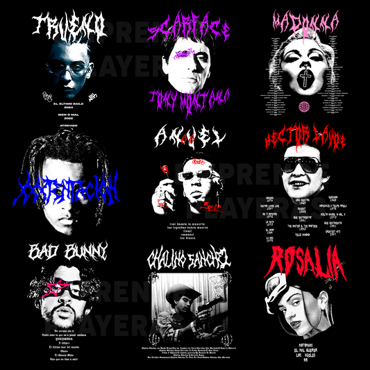 ARTISTAS NUEVOS PACK DISEÑOS PARA DTF PNG SIN FONDO