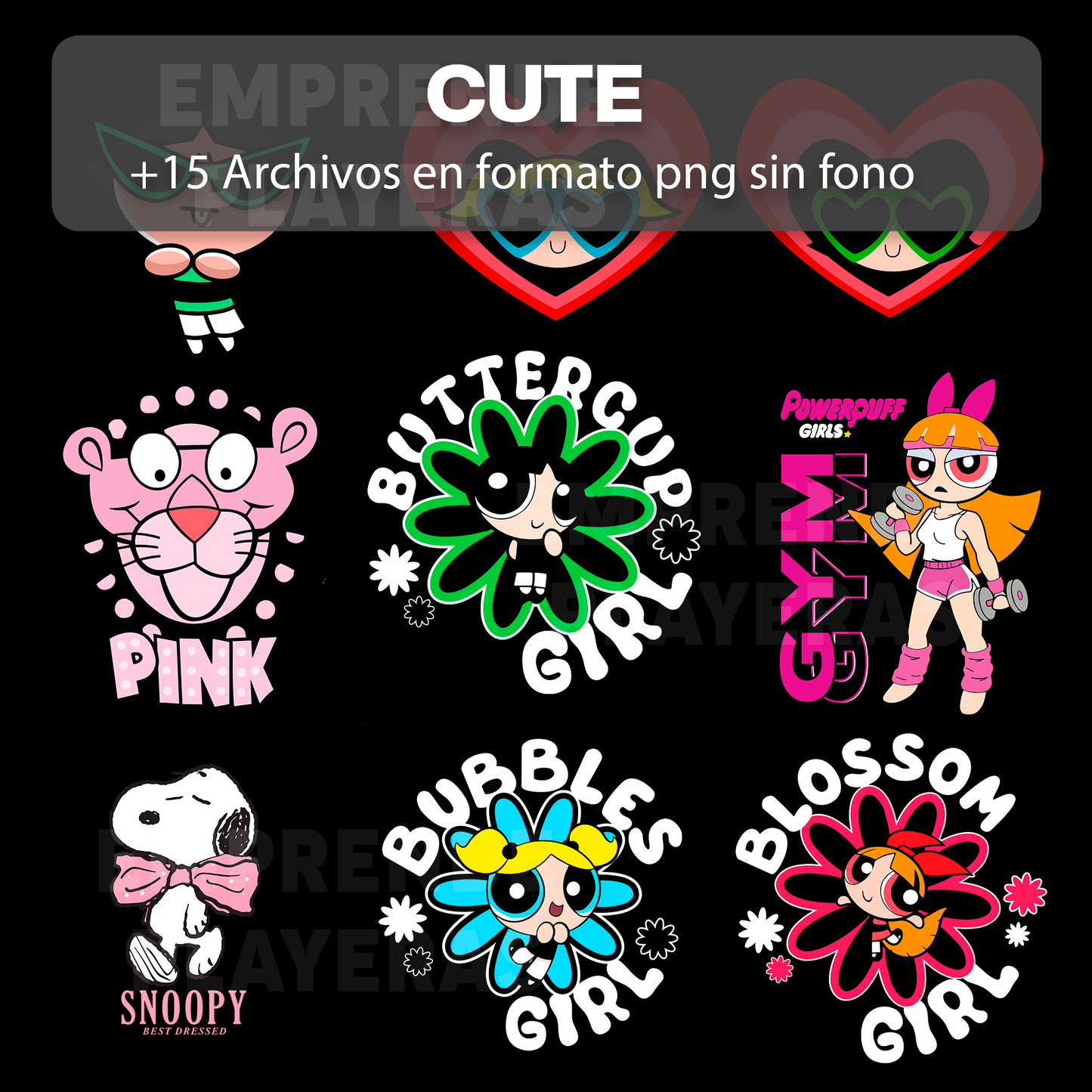 CUTE PACK DISEÑOS PARA DTF PNG SIN FONDO