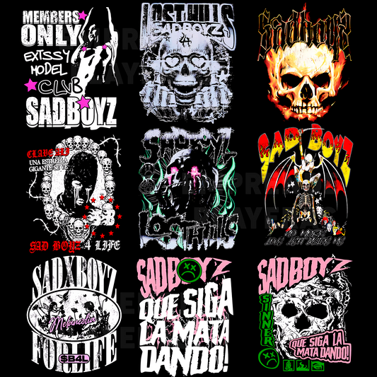 SAD BOYZ PACK DISEÑOS PARA DTF PNG SIN FONDO