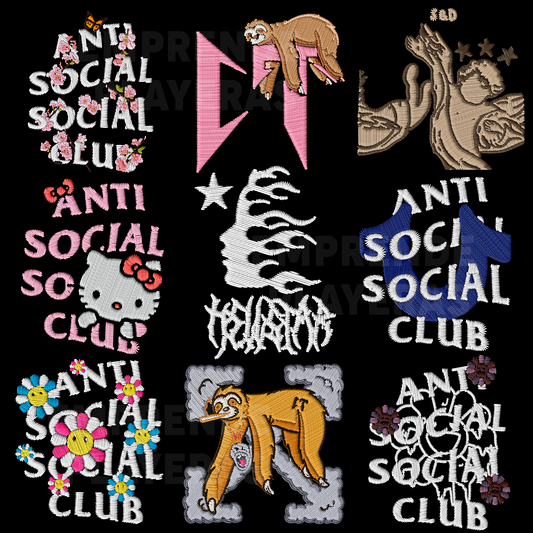 ESTILO BORDADO PACK DISEÑOS PARA DTF PNG SIN FONDO