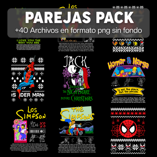 PAREJAS PACK DISEÑOS PARA DTF PNG SIN FONDO