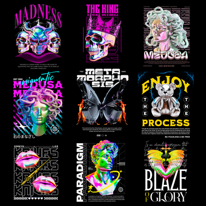 STREET WEAR PACK DISEÑOS PARA DTF PNG SIN FONDO