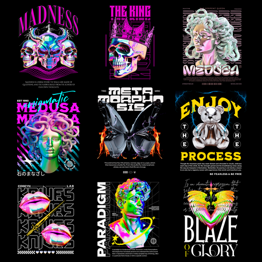 STREET WEAR PACK DISEÑOS PARA DTF PNG SIN FONDO