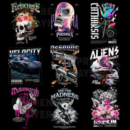 STREET WEAR PACK DISEÑOS PARA DTF PNG SIN FONDO