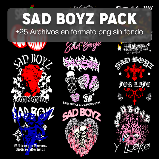 SAD BOYZ PACK DISEÑOS PARA DTF PNG SIN FONDO